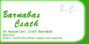 barnabas csath business card
